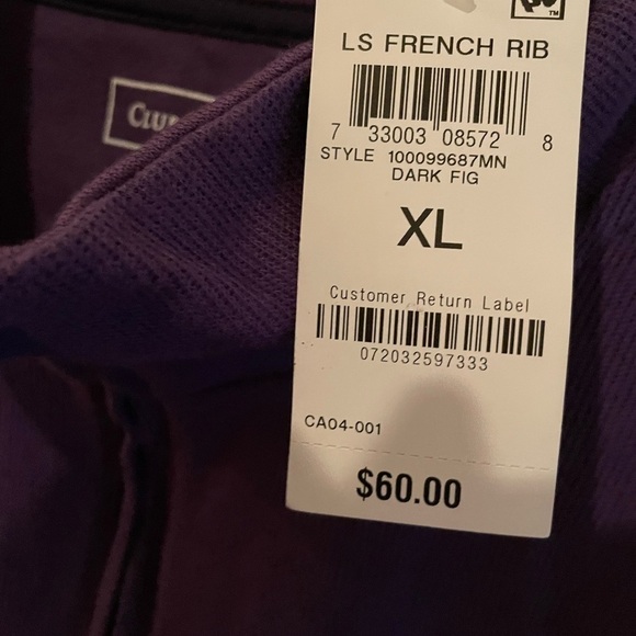 𝅺club room Ls French rib in dark fig - Picture 9 of 9